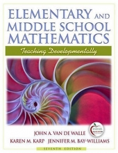 Cover art for Elementary and Middle School Mathematics: Teaching Developmentally (7th Edition)