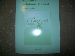Cover art for Student's Solution Manual for Blitzer Algebra and Trigonometry 4th Ed