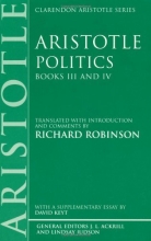 Cover art for Politics: Books III and IV (Clarendon Aristotle Series)