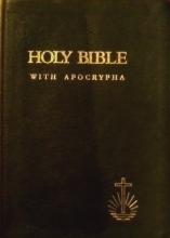 Cover art for Holy Bible with Apocrypha: Containing the New and Old Testaments and the Apocrypha (Genuine Leather) King James Version (GIANT PRINT CENTER COLUMN REFERENCED EDITION)
