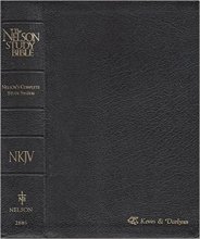 Cover art for The Nelson Study Bible NKJV with Nelson's Complete Study System (#2885-Black Bonded Leather)