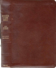 Cover art for Master Study Bible (New American Standard) ~ Black Leather ~ Red Letter Edition with Encyclopedia, Concordance and Maps [Leather Bound]