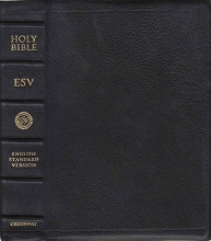 Cover art for ESV Single Column Reference Bible premium Calfskin leather (Black)