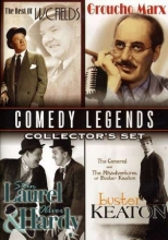 Cover art for Comedy Legends Collector's Set: Buster Keaton: The Misadventures of Buster Keaton & The General; W.C. Fields: Golf Specialist, Dentist & Fatal Glass of Beer;  Laurel & Hardy: Lucky Dog, Kid Speed