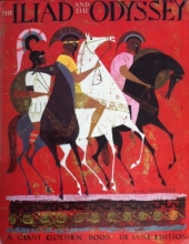 Cover art for The Iliad and the Odyssey. A Giant Golden Book Deluxe Edition