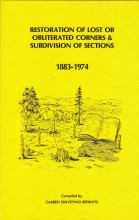 Cover art for Restoration of Lost or Obliterated Corners & Subdivision of Sections 1883-1974
