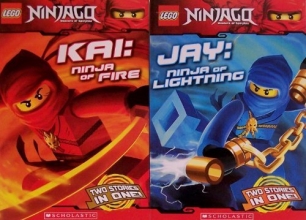 Cover art for Kai, Ninja of Fire & Jay, Ninja of Lightning (Lego Ninjago Masters of Spinjitzu Chapter Books)