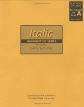 Cover art for Getty-Dubay Italic Handwriting Series Blackline Masters Worksheets for Book A