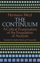 Cover art for The Continuum: A Critical Examination of the Foundation of Analysis (Dover Books on Mathematics)