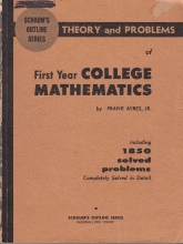Cover art for Schaum's Outline of Theory and Problems of First Year College Mathematics