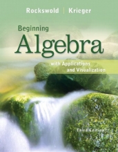Cover art for Beginning Algebra with Applications & Visualization (3rd Edition)