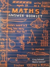 Cover art for Math 5 Answer Booklet