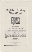Cover art for Rightly Dividing The Word