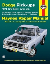 Cover art for Dodge Fullsize Pick-ups: 1974 thru 1993, 2WD & 4WD, Six-cylinder inline V6 and V8 gasoline engines, Full-size pick-ups, Ramcharger, Trailduster (Haynes Repair Manual)