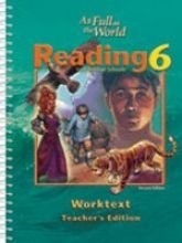 Cover art for As Full as the World: Reading 6, Worktext Teacher's Edition (Reading 6 Worktext for Christian Schools)