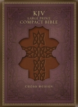 Cover art for KJV Large Print Compact Cross Design Bible, Brown