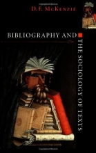 Cover art for Bibliography and the Sociology of Texts