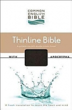 Cover art for CEB Common English Thinline Bible with Apocrypha DecoTone Black