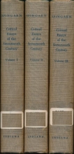 Cover art for Critical Essays of the Seventeenth Century (3-volume set: Vol. 1: 1605-1650, Vol. 2: 1650-1685, Vol. 3: 1685-1700)
