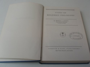 Cover art for Types of religious philosophy,