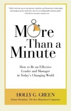Cover art for More Than a Minute: How to Be an Effective Leader and Manager in Today's Changing World