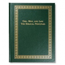 Cover art for God, man, and law: The biblical principles