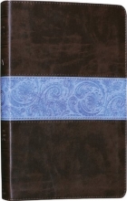 Cover art for ESV Single Column Legacy Bible (TruTone, Chocolate/Blue, Paisley Band Design)