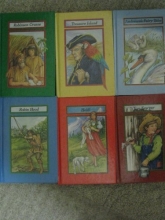 Cover art for The Children's Classics (5 Hard Cover Books) Robinson Crusoe; Robin Hood; Heidi; Treasure Island