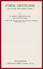 Cover art for Form criticism: Its value and limitations (Studies in theology)
