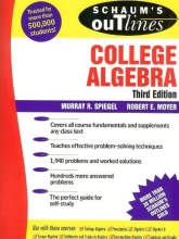 Cover art for Schaum's Outline of College Algebra, 3/e (Schaum's Outline Series) (v. 3)