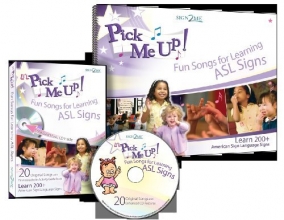Cover art for Li'L Pick Me Up! Fun Songs for Learning Signs (ASL) Baby Sign Language (Enhanced CD with both Printed and Downloadable ASL Activity Guide)