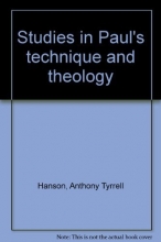 Cover art for Studies in Paul's technique and theology