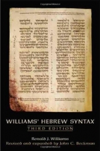 Cover art for Williams Hebrew Syntax, Third Edition