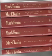 Cover art for Mark Twain : Six Volume Set - The Adventures of Huckleberry Finn, The Adventures of Tom Sawyer, Life on the Mississippi, The Innocents Abroad, Roughing it, Pudd'nhead Wilson