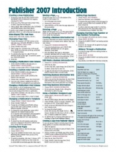 Cover art for Microsoft Publisher 2007 Introduction Quick Reference Guide (Cheat Sheet of Instructions, Tips & Shortcuts - Laminated Card)