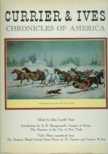 Cover art for Currier & Ives chronicles of America; color plates reproduced from the original hand colored stone prints by N. Currier and Currier & Ives.