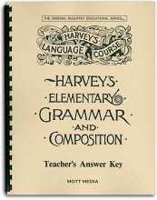 Cover art for Answer Key for Harvey's Elementary Grammar and Composition: Answers and Teaching Helps