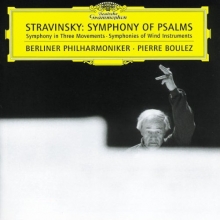 Cover art for Symphony of Psalms; Symphony in Three Movements; Symphonies of Wind Instruments (Boulez Berliner Philharmoniker)