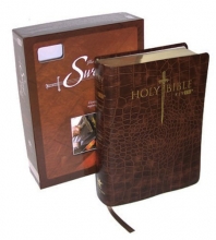 Cover art for Holy Bible: King James Version Easy Reader (KJVER), Sword Bible, Personal Size, Walnut Bonded Leather