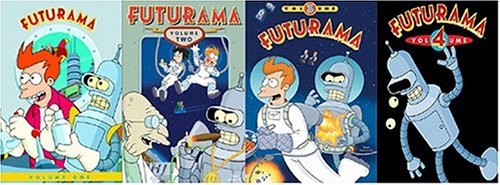 Cover art for Futurama Volumes 1-4