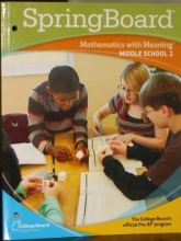 Cover art for SpringBoard: Mathematics with Meaning, Middle School 2