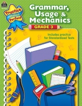 Cover art for Grammar, Usage & Mechanics Grade 3 (Practice Makes Perfect)