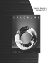 Cover art for Student Solutions Manual, Volume 2 (Chapters 11-16) for Larson/Edwards' Calculus,