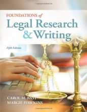 Cover art for Foundations of Legal Research and Writing