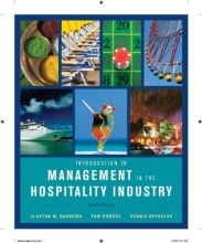 Cover art for Introduction to Management in the Hospitality Industry