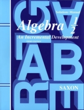 Cover art for Saxon Algebra 1/2: An Incremental Development, Solutions Manual