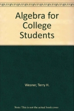 Cover art for Algebra for College Students