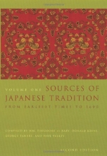 Cover art for Sources of Japanese Tradition, Volume One: From Earliest Times to 1600 (vol. 1)
