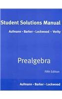 Cover art for Aufmann Prealgebra Student Solutions Manual Fifth Edition