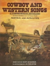Cover art for Cowboy And Western Songs: a comprehensive anthology, 200 songs with music lines and guitar chords